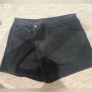Women's Black Denim Skort